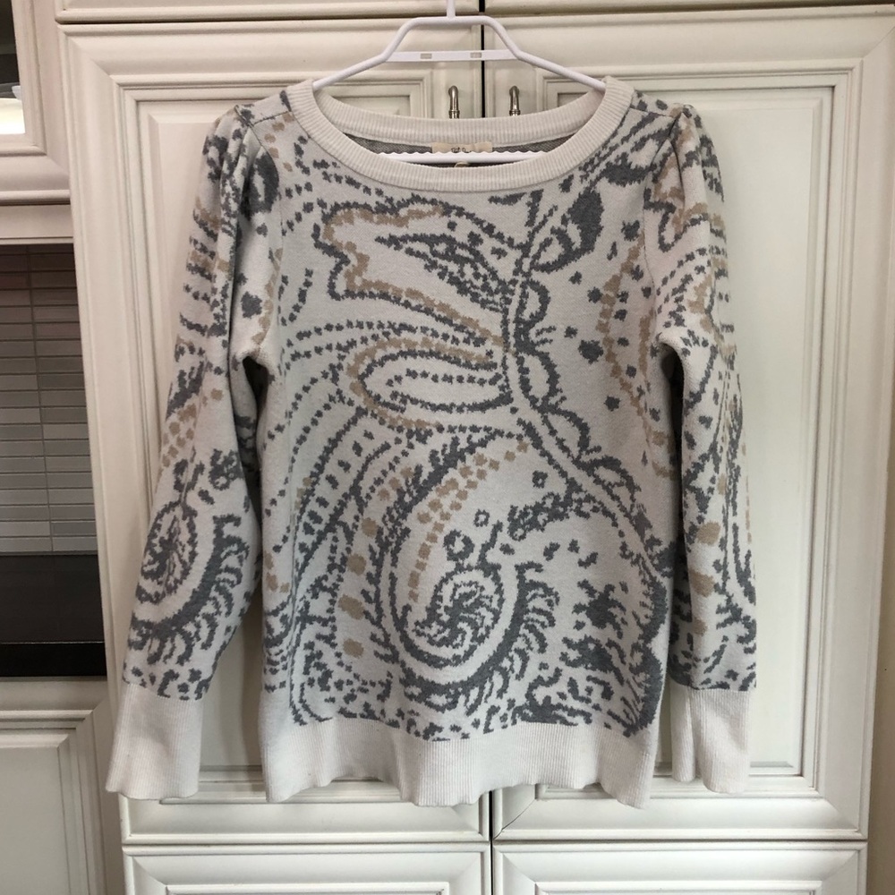 Peyton Primrose cream print women’s sweater
